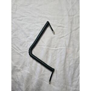 Dark Green Telephone Cord Coiled Cable RJ11 Connectors Black Tanglefree Office